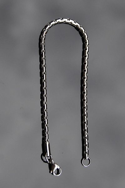 Rua Jewelry Steel Elegant Chain Bracelet 21 cm 3mm Silver Color |   No Tarnish, Unisex, 2 Years Warranty