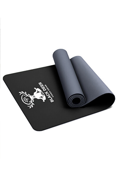 BLACK DEER Premium Kaymaz Pilates ve Yoga Matı – Çift Yüzeyli, Ekstra Konforl...