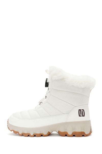 Derimod Dry Women's Cream Lace-Up Thick Sole Waterproof Outdoor Boots 24Wfd 491514
