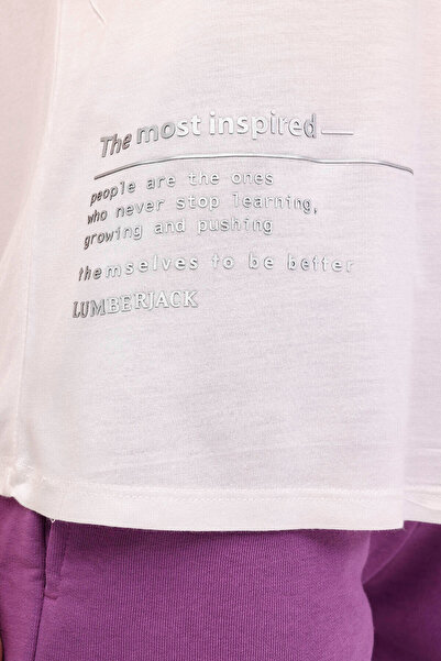 lumberjack WL NOVA 11CT2009 4FX Ecru γυναικείο κοντομάνικο μπλουζάκι