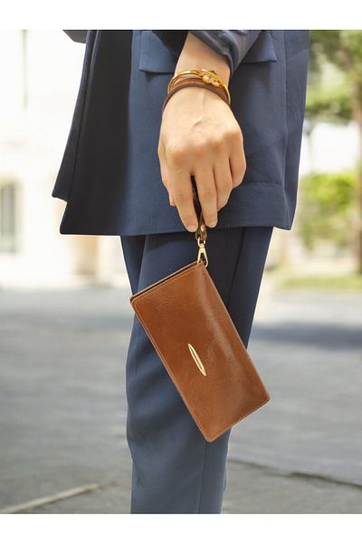 UCCELLO Hand Straped Zipper Detail Women's Wallet Hand Bag