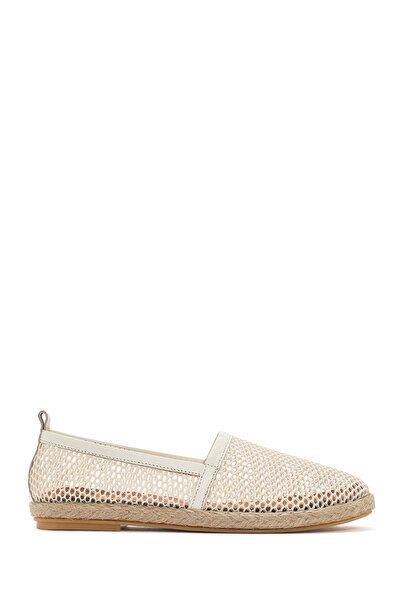 Derimod Cream Colored Women's Leather Espadrille - 24SFD14116F