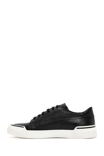 Derimod Men's Black Lace-Up Leather Sneakers 24Wfd6207Ft