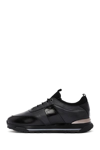 Derimod Men's Black Lace-Up Leather Casual Sneaker 24Wfd 722914