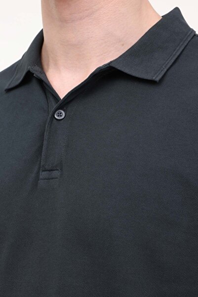 lumberjack Ανδρικό κοντομάνικο μπλουζάκι M-bs20 Bsc Polo T-sh 4fx Anthracite