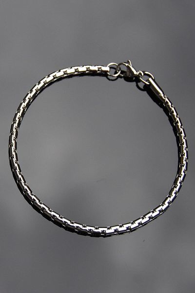 Rua Jewelry Steel Elegant Chain Bracelet 21 cm 3mm Silver Color |   No Tarnish, Unisex, 2 Years Warranty