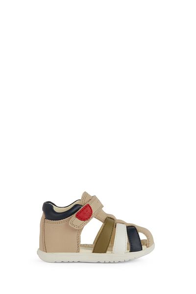 Geox Baby Boy Leather Sandals - Multicolor and Macchia Strap B254VA085BCC5244