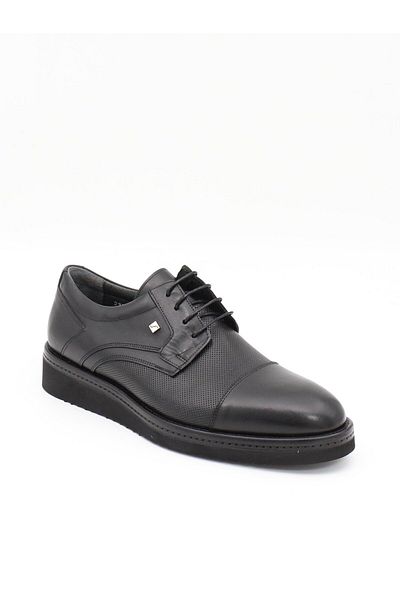 Fosco 2991 Black Genuine Leather Eva Sole Men's Shoes