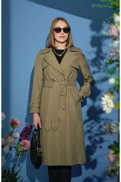 Fatma Atasoy Windbreaker Trench Coat Khaki