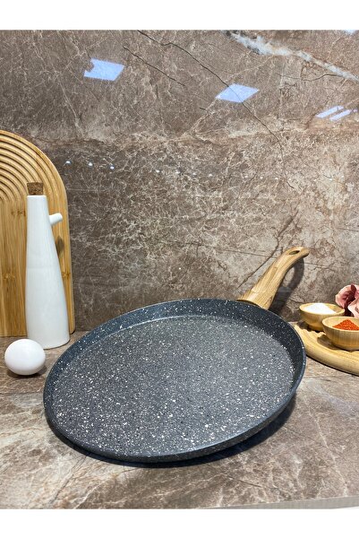 Elvira مقلاة كريب جرانيت 28 سم - رمادي