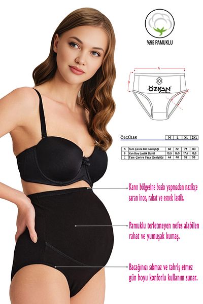 ÖZKAN underwear Pantofi de maternitate pentru femei, bumbac, lycra, moale, flexibili Özkan 23582