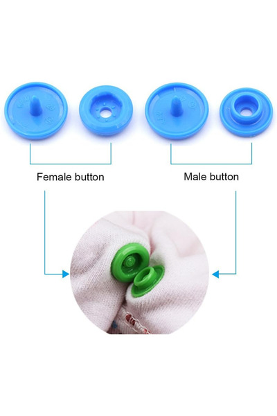 SeraSelin White Snap Fasteners Medium Size Snap Fasteners 1000 Pieces Plastic Snap Fasteners White Snap Fasteners T5=12.4 mm Seamless Ssbet5