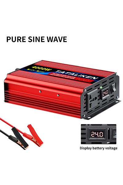 TATALIKEN 24v4000w 220v Pure Sine Wave Inverter 1000w-4000w Dc 12v To Ac 220v 50hz Power Inverter Charger Ada