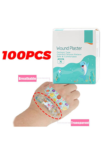 Choice ضمادات C66-hyaline للأطفال، 100 قطعة، ضمادات كرتونية لطيفة للأطفال، شرائط لاصقة مرنة، مقاس متوسط