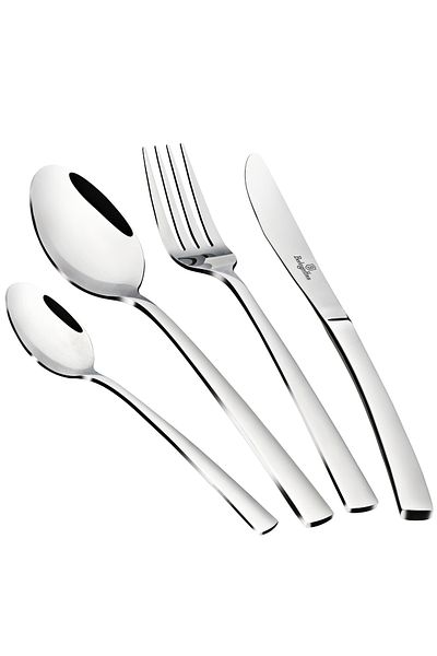 Berlinger Haus 24 Pcs Cutlery Set Flatware Stainless Steel Dishwasher Safe 6 Person Mirror Collection Bh/3040