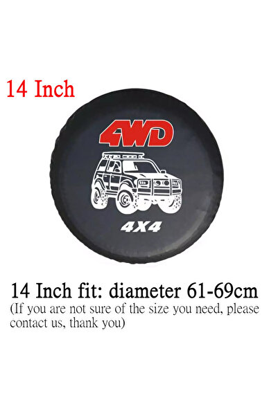 Choice غطاء إطار احتياطي مصنوع من جلد البولي فينيل كلوريد مقاس 14 بوصة و14 بو...