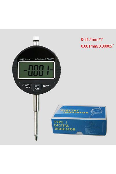 Ninth World 0-25.4 0.001mm 0-12.7mm/0.5" 0-25.4mm/1" Range Gauge Digital Dial Indicator Precision Tool 0.01mm/0.