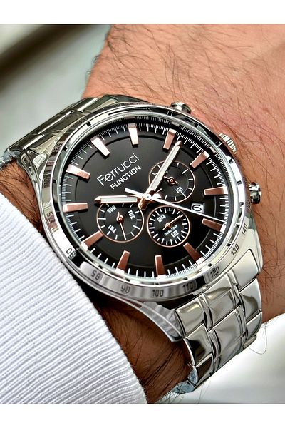 Ferrucci Function Fcf.14079fm Multi Function Men's Wristwatch 3 Atm Waterproof