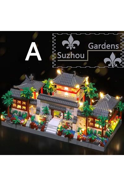 hairun Suzhou Gardens A Diy Mini Building Blocks Classic And Famous Chinese Traditional Garden Suzhou Garde