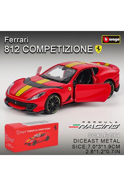 Choice 812 COMPETIZIONE Bburago1:64 Ferrari E812 COMPETIZIONE Model Small Collection Car Alloy Model Toy Gi
