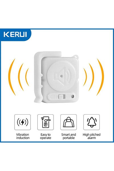 Choice White Vibration Kerui Wireless Vibration Alarm Sensors 120db Ultra-slim Detector Anti-theft Burglar