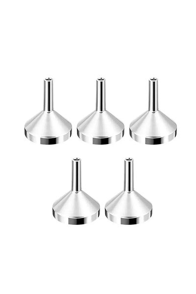 Choice 5pcs Silver 10pcs Metal Mini Funnel Kitchen Oil Liquid Funnel With Detachable Filter Wide Mouth Funn