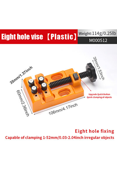 Choice1 كماشة طاولة برتقالية صغيرة عالمية مسطحة مع كماشة طاولة متوازية لإصلاح...