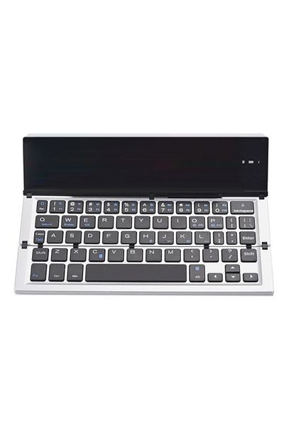 Choice Silver Bow Folding Bluetooth Mobile Phone Keyboard Rechargeable Wireless Pocket Keyboard For Iphone