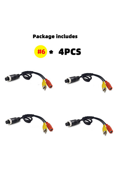 Choice رقم 6 (4 قطع) QXNY 4 قطع 4 دبابيس رأس طيران ذكر/أنثى إلى RCA ذكر DC ذك...
