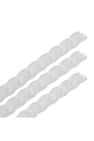 Choice 8mm 2m White 2m Long 8/10/12mm Cable Protection Sleeving Spiral Wound Flexible Wire Organizer Insula