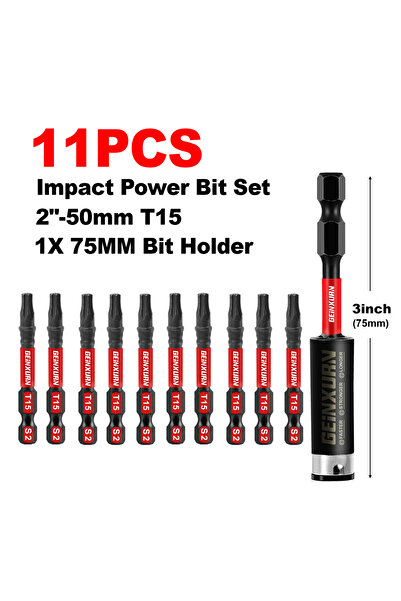 Choice مجموعة رؤوس مفكات مغناطيسية قوية ومتينة مقاس 2 بوصة من جينكسورن، 11 قط...