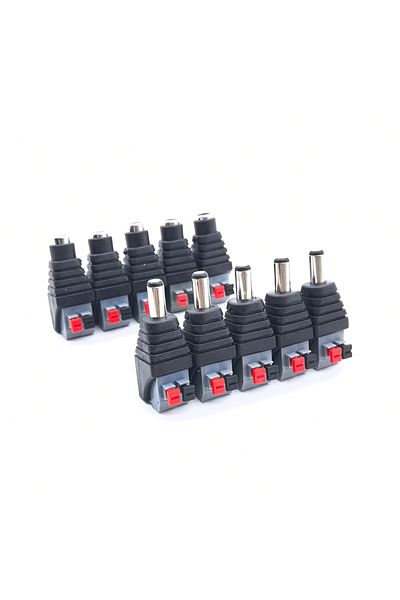 Choice Female Male 5pairs Dc 12v Male Female Connectors 2.1*5.5mm Power Plug Adapter Jacks Sockets Connecto