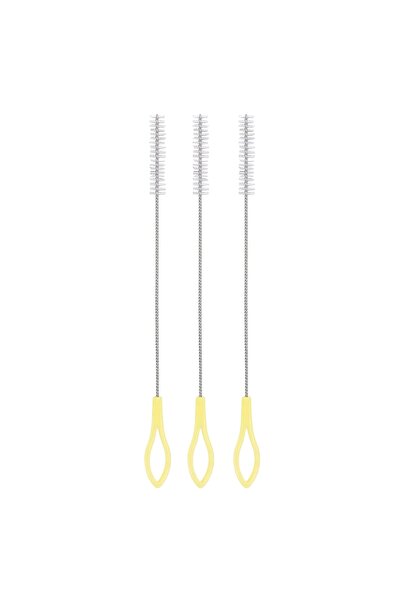 Choice Yellow-3PCS Nylon Stainless Steel Straw Brushes Drinking Straw Cleanin...