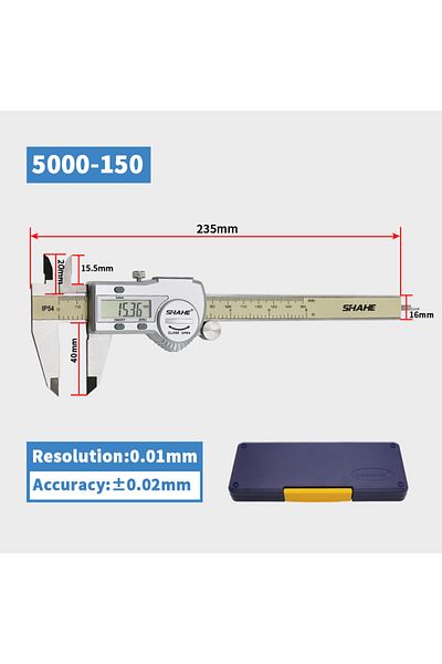 Choice 5000-150 Shahe Ip54 Digital Caliper Electronic Caliper Ruler Digital Vernier Caliper Digital Caliper