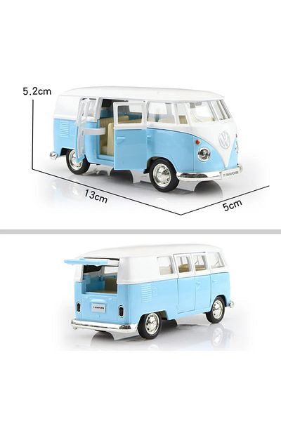 Choice Blue 1/36 Diecasts Volkswagen Miniature Cars Vw T1 Bus Toys Alloy Diecasts Scale Metal Collection Ca