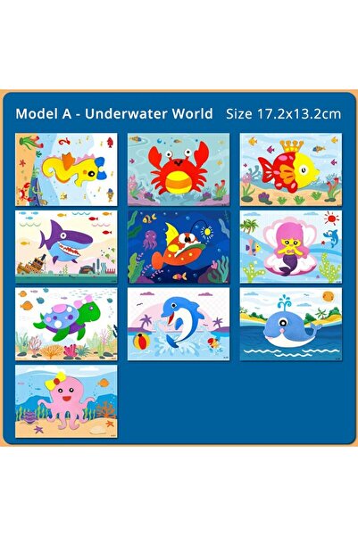 Choice مجموعة ملصقات إسفنجية ثلاثية الأبعاد من إيفا، مكونة من 10 قطع من عالم ...