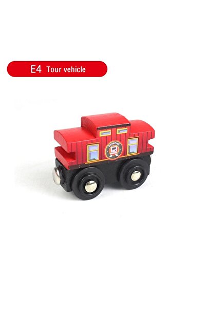 Choice لعبة قطار مغناطيسي خشبي للأطفال من ماركة E4، نموذج سيارة قطار، مسارات ...