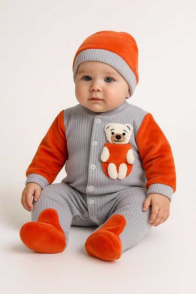 Esterella Baby Girl Jumpsuit with Toys - Hat Booties and Gift Jumpsuit