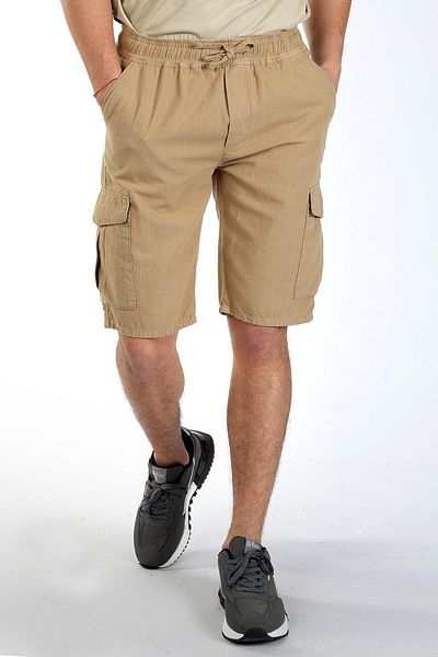 Lee Cooper Newso Men's 100% Cotton Woven Shorts Camel