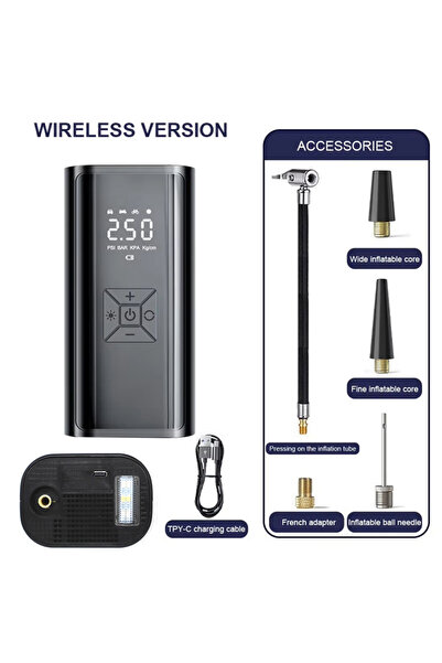 Choice4 مضخة هواء لاسلكية للسيارة، طراز 3، قطعة واحدة، منفاخ إطارات كهربائي ل...
