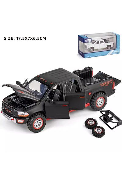 Choice Black With Box 1:32 Ram Pickup Truck Alloy Model With Sound, Light & Spring-back Action - Kids' Toy