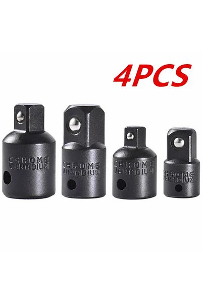 XMSJ 4pcs 4 /8/12pcs Impact Socket Adapter And Reducer Set Extension Set Socket Drill Adapter Turns Power