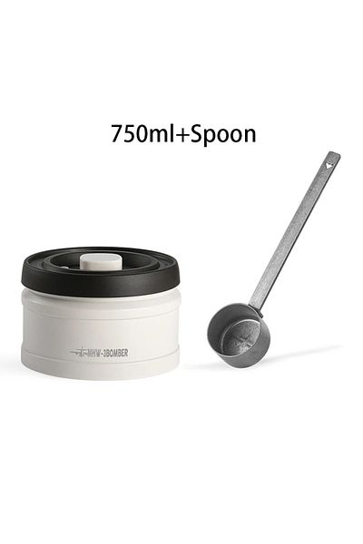 MHW-3BOMBER 750ml Set Manual Vacuum Coffee Storage Container Stainless Steel Airtight Container Cofe