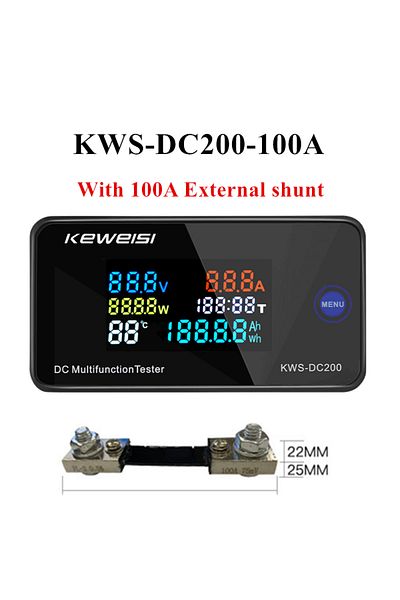 Choice Dc200-100a Kws-dc-200 Digital Voltmeter Ammeter Dc 0-200v Kws Power Energy Meter Led Color Dc Electr