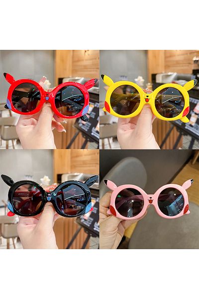 Miniso 4pcs All In Anime Pokemon Pikachu Sunglasses Cartoon Figrues Glasses Adult Mini Sunglasses Cute Deco