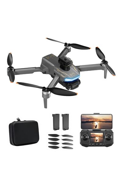 Velixo Drone M104 With Remote, Camera, Lcd, Wifi, Obstacle Avoidance, 360°, Foldable, Usb, Bag, 2 Batteries