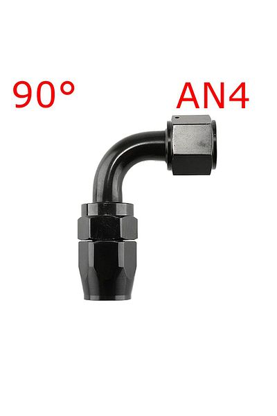 Choice قطعة واحدة من وصلات خرطوم دوارة من الألومنيوم An4-90 مستقيمة بزاوية 0°/45°/90°/180° درجة من An4/6/810/12 باللون الأسود A