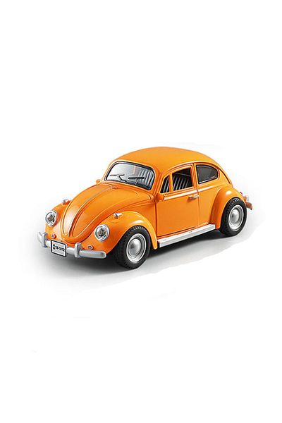 XMD Orange 1:18 Scale Beetle 1955 Model Toy Cars Alloy Diecasting Doors Opened Sound Light Pull Back Min
