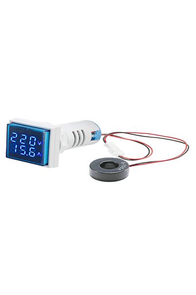 Choice Blue-square Ac 50-500v 0-100a Square Led Digital Voltmeter Ammeter 110v 220v Voltage Current Meter V