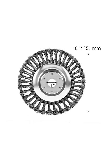 Choice 6 Inch Trimmer Head 6/8inch New Upgrade Steel Wire Wheel Brush Disc Weed Brush Head Garden Lawn Mow